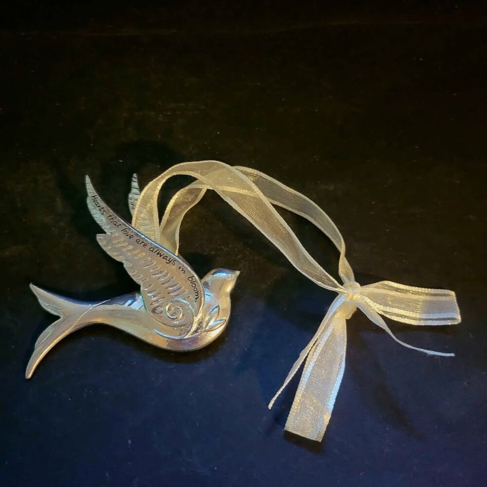 Pewter Serenity Dove Bird Ornament, By Seasons Of Cannon Falls